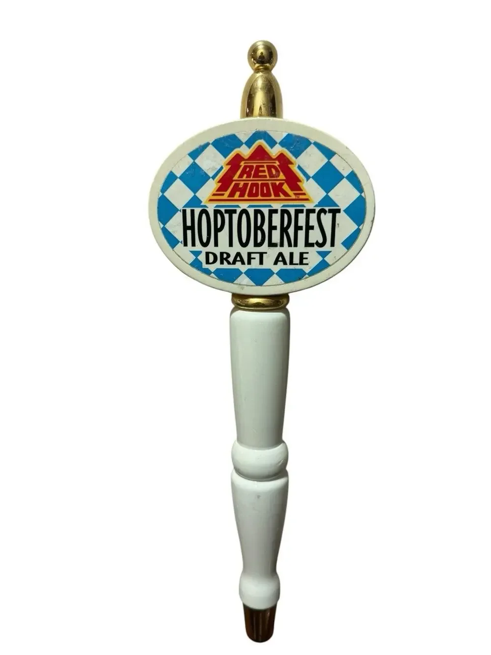 Red Hook Hoptoberfest Draft Ale Wooden Handle Beer Tap 12” Vintage